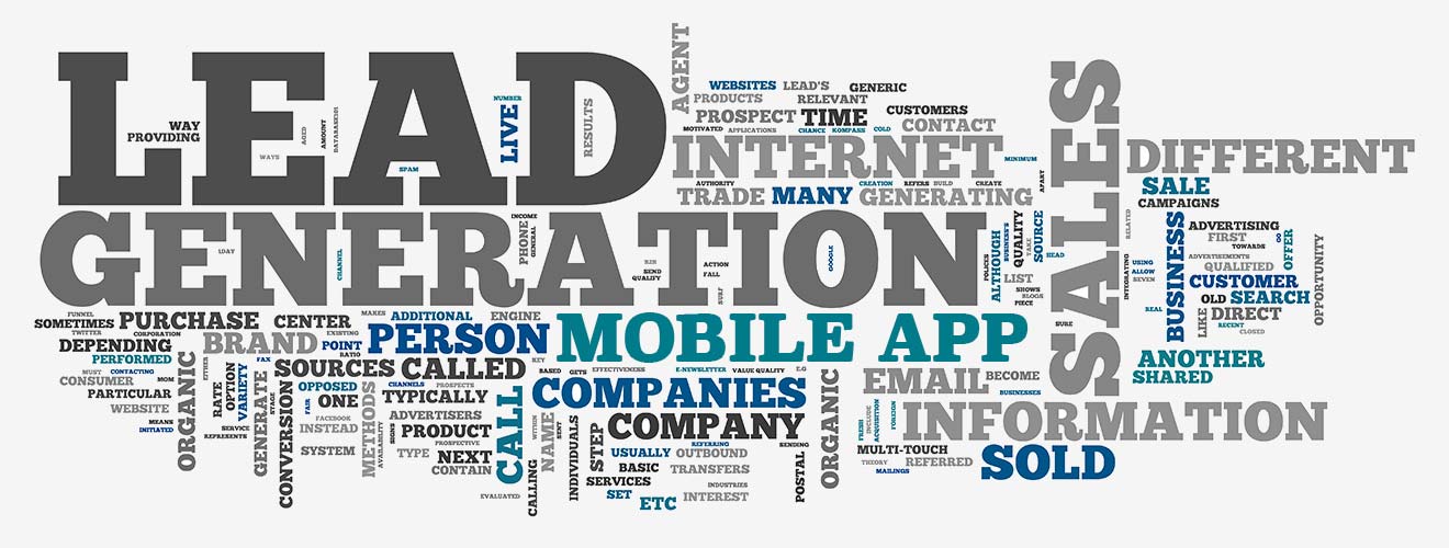 Mobile Lead Generation Word Cloud